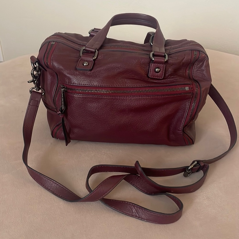 French Connection Leather Duffle Shoulder Handbag